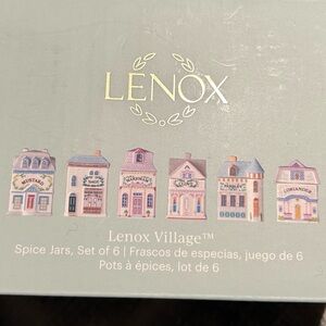 Lenox Village Spice Jar Collection set if six new in box